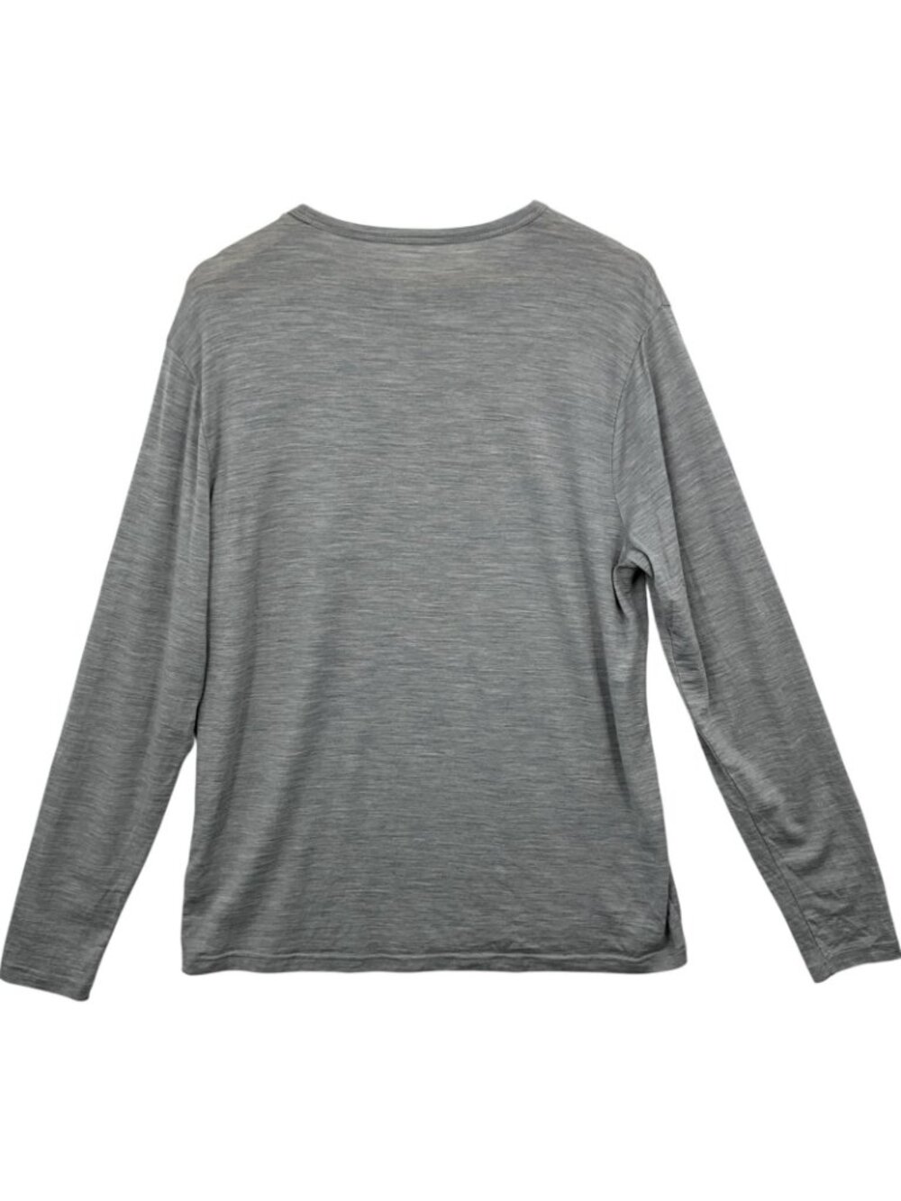 Unbound Merino Long Sleeve Shirt Mens Large Gray 100% Merino Wool Tagless - Picture 4 of 11